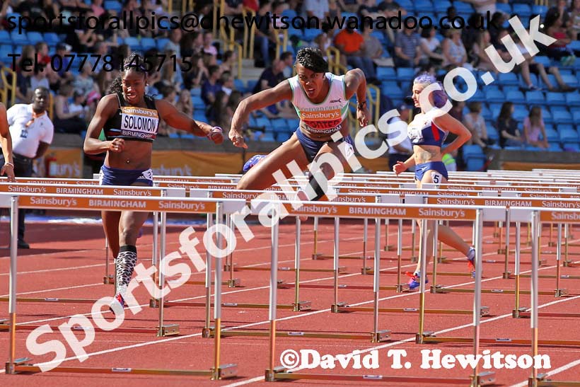 Womens 100 metres hurdles, Sainsbury's British Champs, Alexander Stadium, Birmingham. Photo: David T. Hewitson/Sprts for All Pics